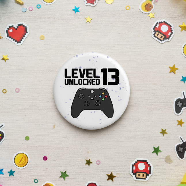 Personalised Gamer Birthday Badge