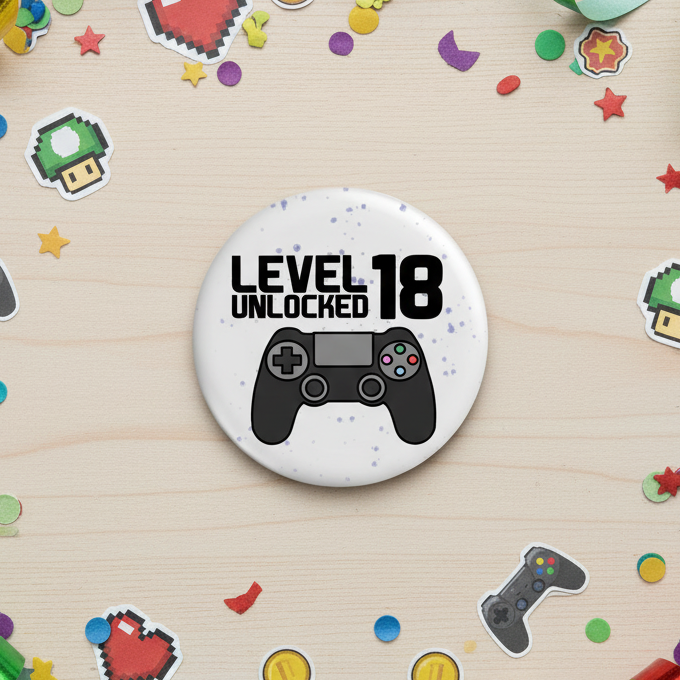 Personalised Gamer Birthday Badge