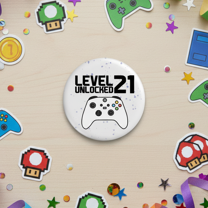 Personalised Gamer Birthday Badge