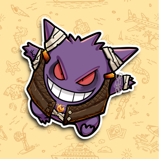 Gengar Pirate Pokemon Vinyl Sticker