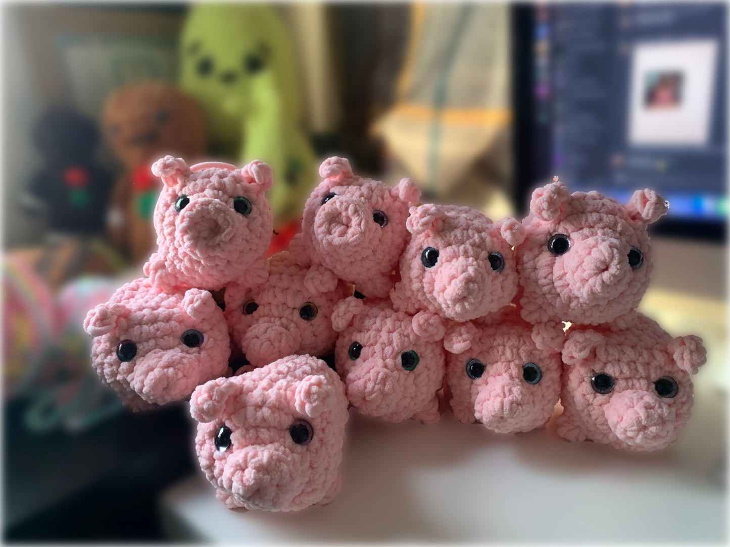 Crochet Pig Plushie - Made to order