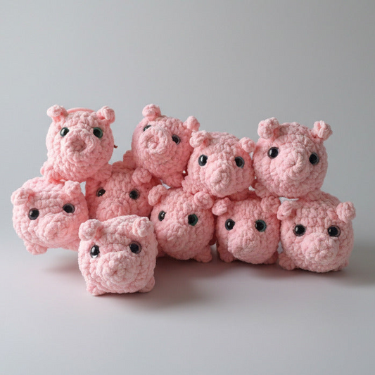 Pig Crochet Plushie - Made to order