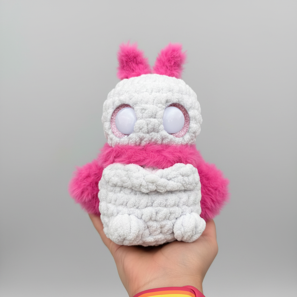 Mothman (Pink) - Crochet Plush