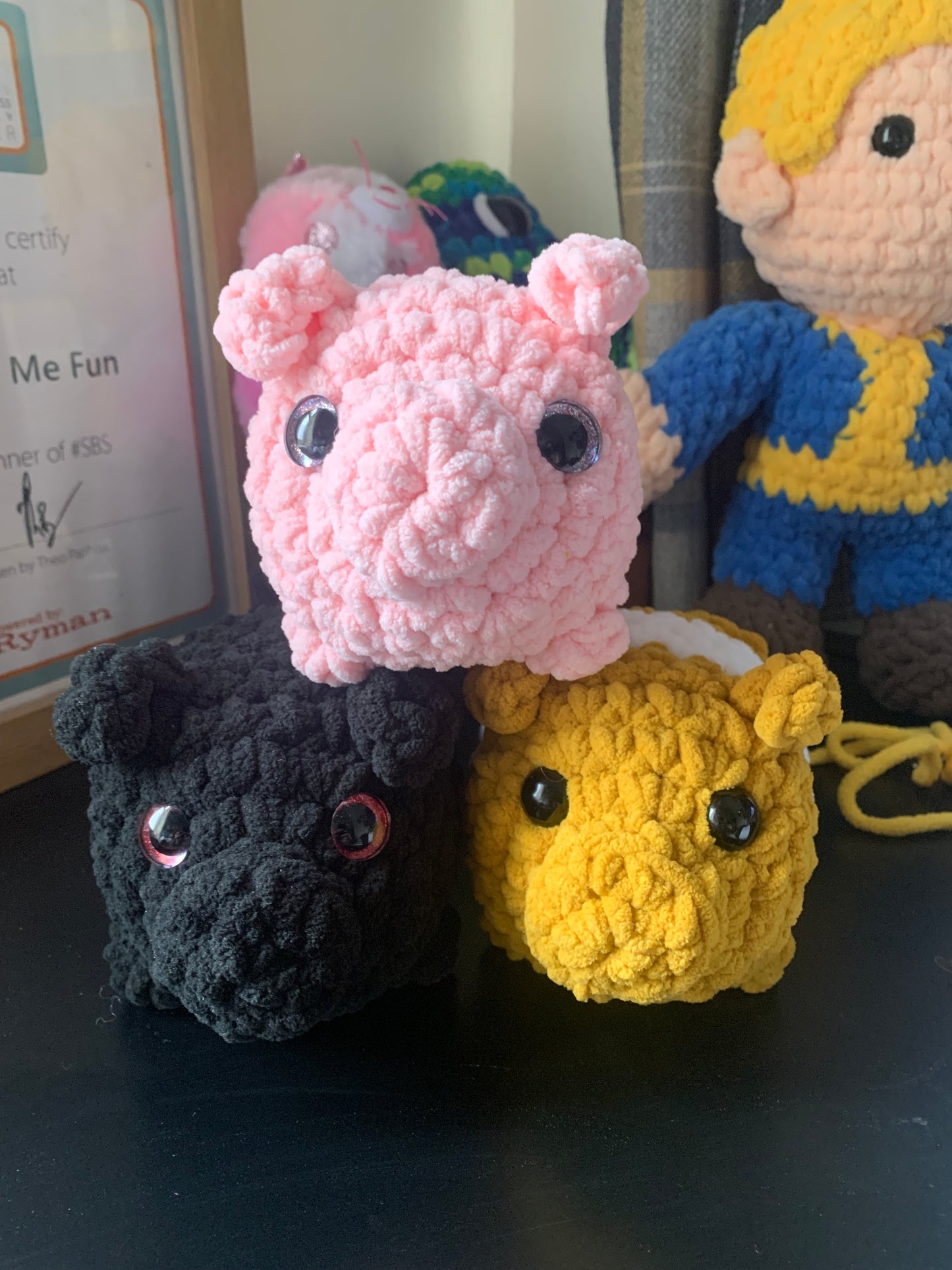 Crochet Pig Plushie - Made to order