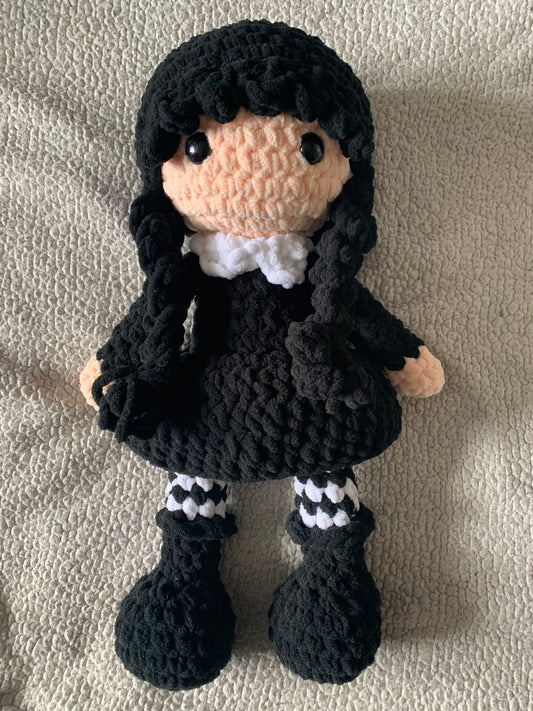 Wednesday Addams Plushie, 18" tall