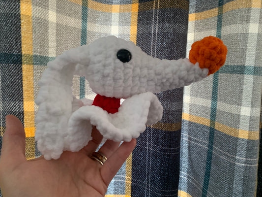 Crochet Zero, the ghostly pup plushie - Made To Order