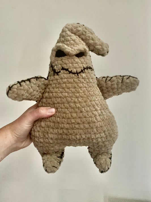 Oogie Boogie’s Crochet Nightmare Plushie, 14" tall - Made to order