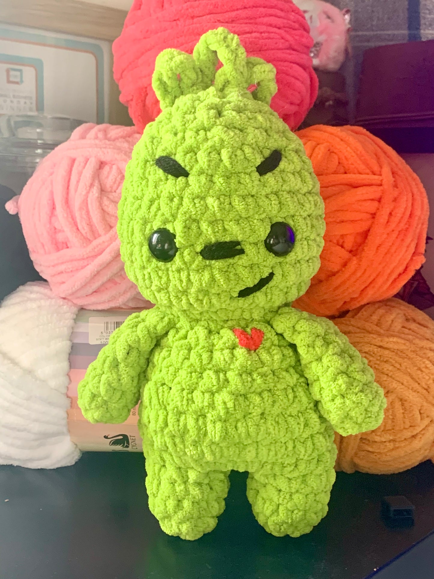 Grinch Crochet Plushie - Made to Order