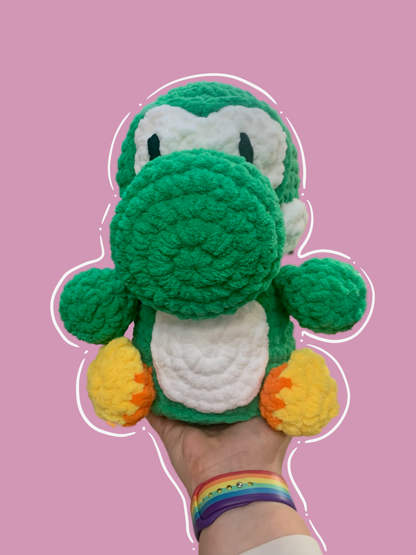Yoshi Jumbo Crochet Plush –  15" tall
