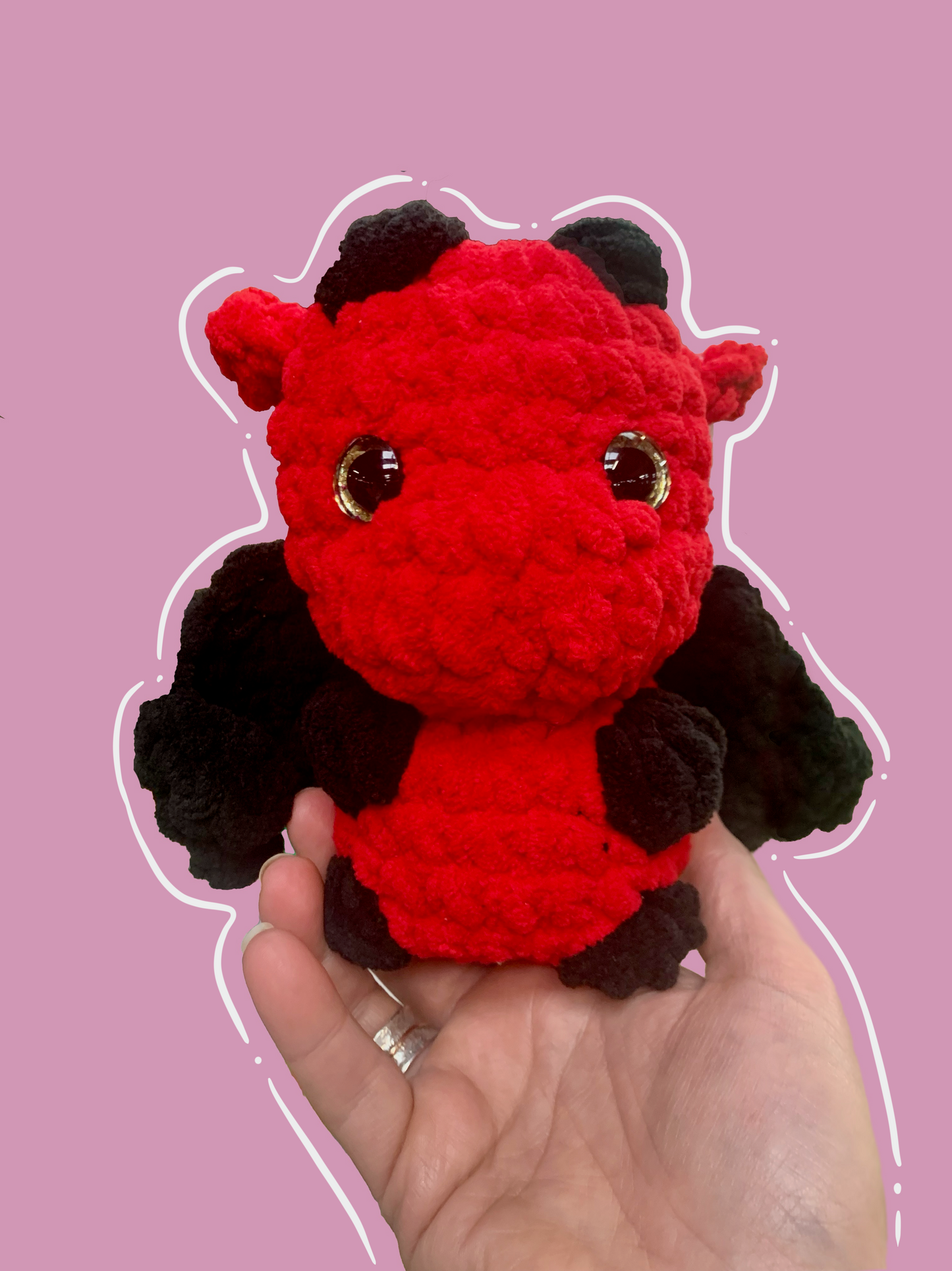 Standing Dragon Crochet Plush