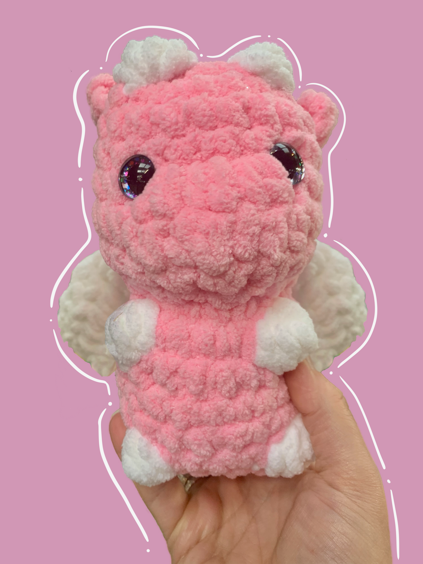 Standing Dragon Crochet Plush