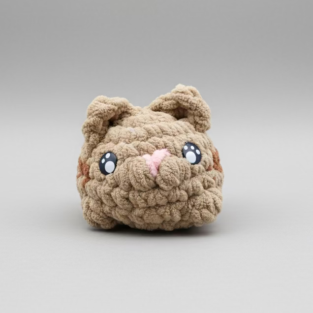 Adopt-A-Cat Plush | Handmade Crochet Cat With Bed, Toy & Adoption Certificate