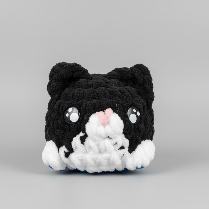 Adopt-A-Cat Plush | Handmade Crochet Cat With Bed, Toy & Adoption Certificate