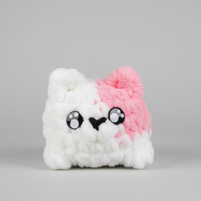 Adopt-A-Cat Plush | Handmade Crochet Cat With Bed, Toy & Adoption Certificate