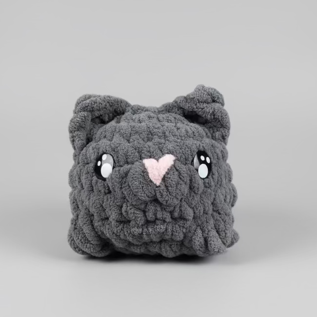 Adopt-A-Cat Plush | Handmade Crochet Cat With Bed, Toy & Adoption Certificate