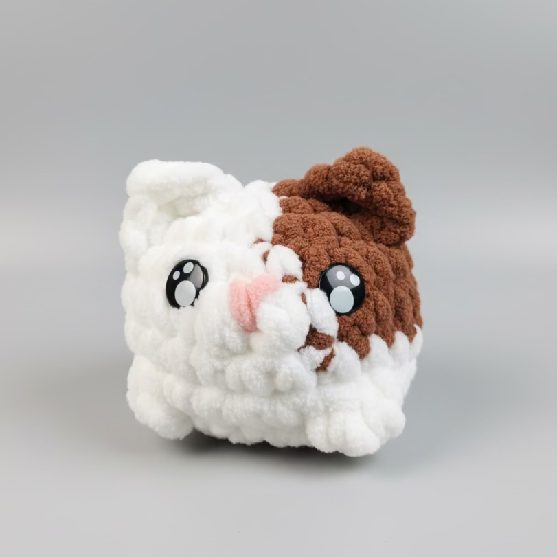 Adopt-A-Cat Plush | Handmade Crochet Cat With Bed, Toy & Adoption Certificate