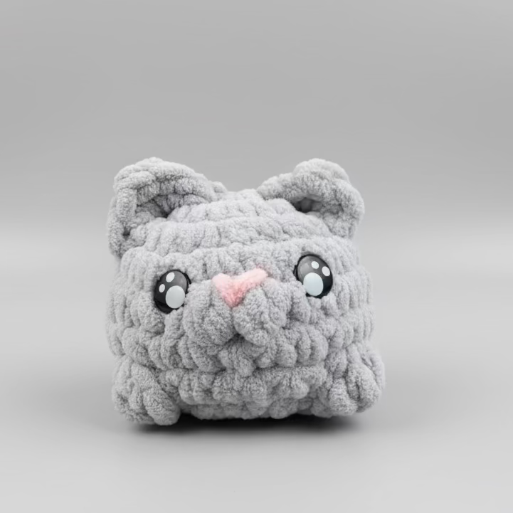 Adopt-A-Cat Plush | Handmade Crochet Cat With Bed, Toy & Adoption Certificate