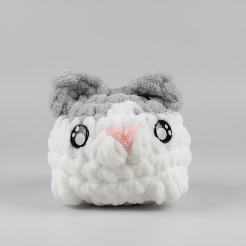 Adopt-A-Cat Plush | Handmade Crochet Cat With Bed, Toy & Adoption Certificate