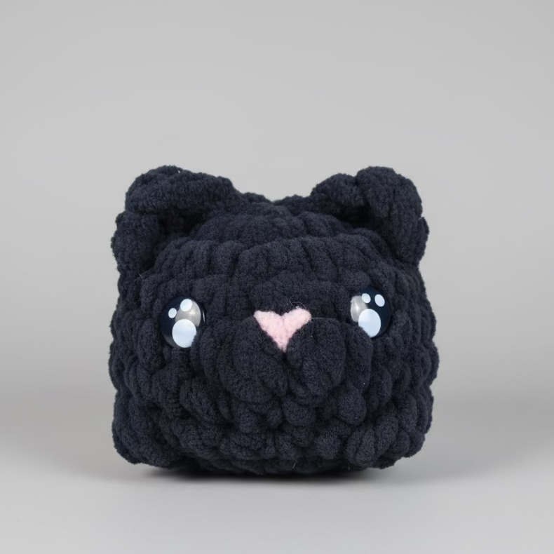 Adopt-A-Cat Plush | Handmade Crochet Cat With Bed, Toy & Adoption Certificate