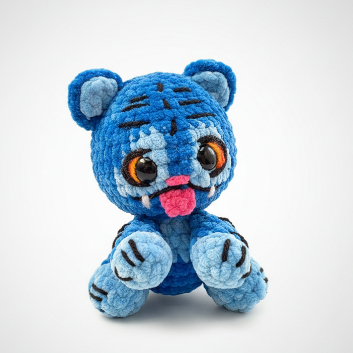 Derpy Tiger & Sussie | Handmade Chenille Yarn Plushies