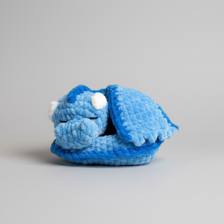 Baby Sleeping Dragon Crochet Plush