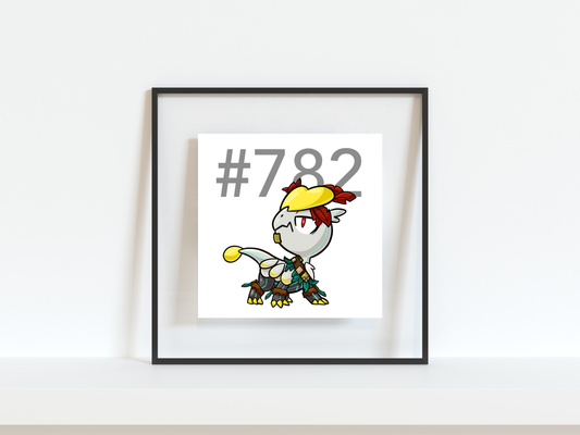 Jangmo-o Pokemon Pirate Gamer Art Print