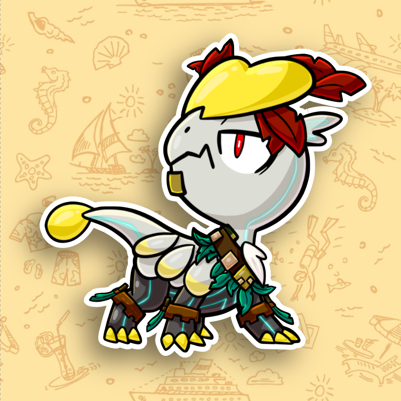 Jangmo-o Pirate Pokemon Vinyl Sticker