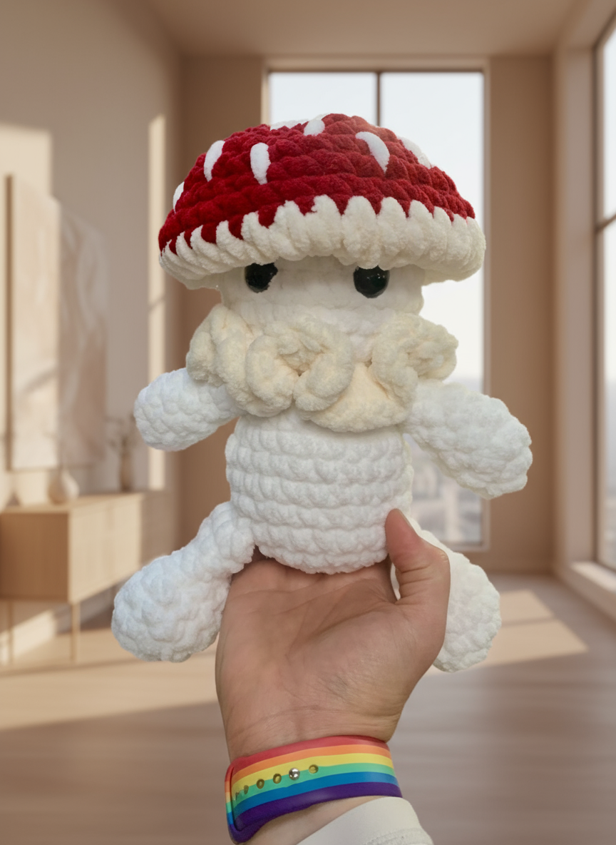 Mushroom Boy Crocheted Woodland Friend