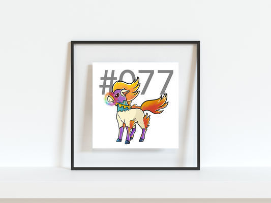 Ponyta Pokemon Pirate Gamer Art Print