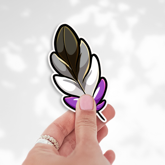 Pride Feathers Vinyl Sticker | LGBTQ+ Inclusive Pride Art Sticker | Preorder