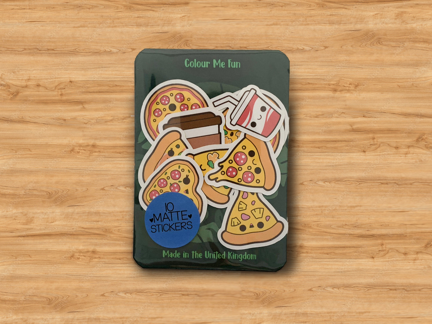 Kawaii Pizza Sticker Set