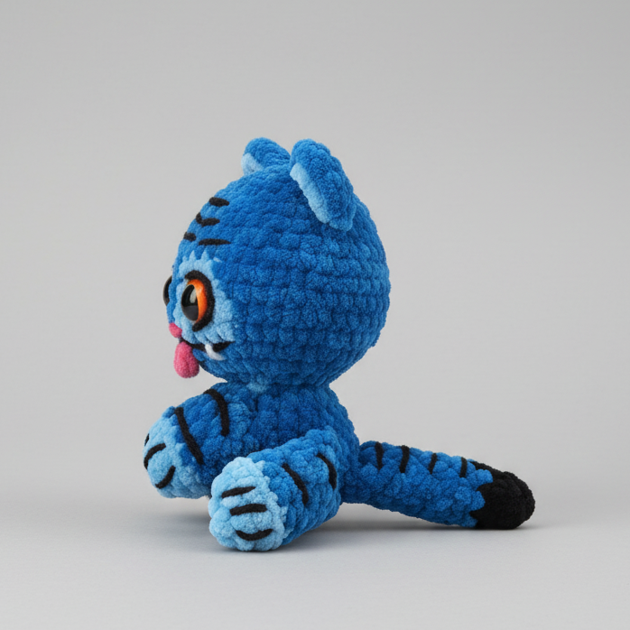 Derpy Tiger & Sussie | Handmade Chenille Yarn Plushies