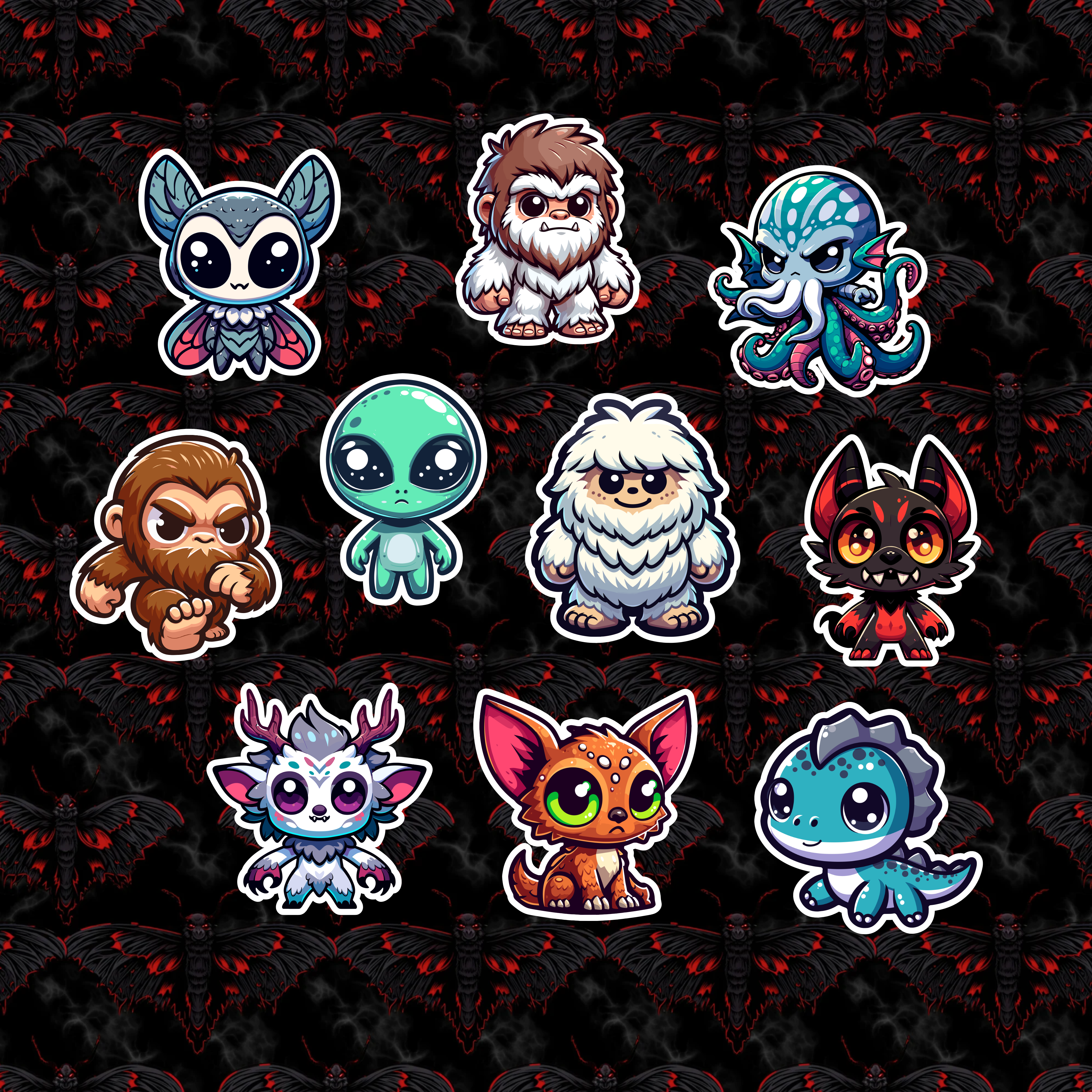 Cryptid Sticker Set – Colour Me Fun