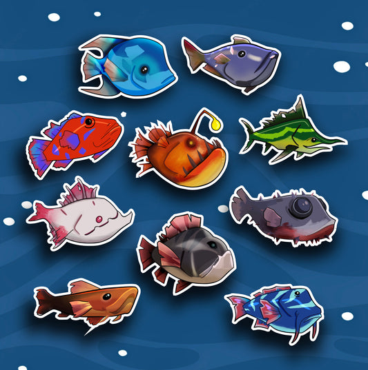 Sea of Thieves Fish Sticker Set