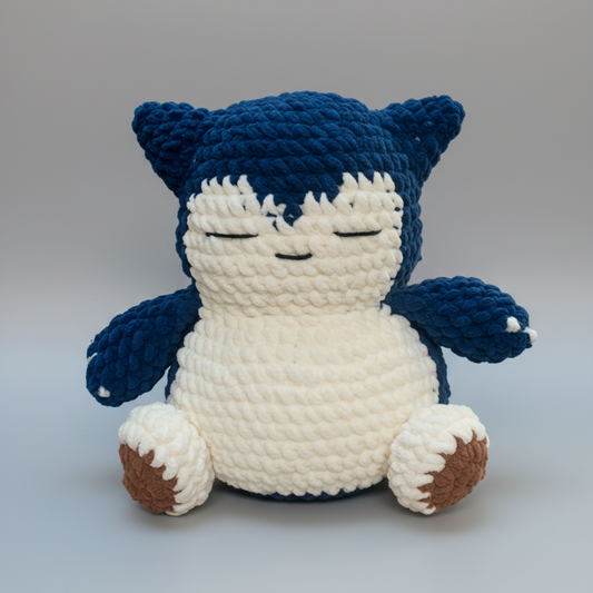 Snorlax Large Crochet Plush –  18” x 18”, Handmade Pokemon Gift