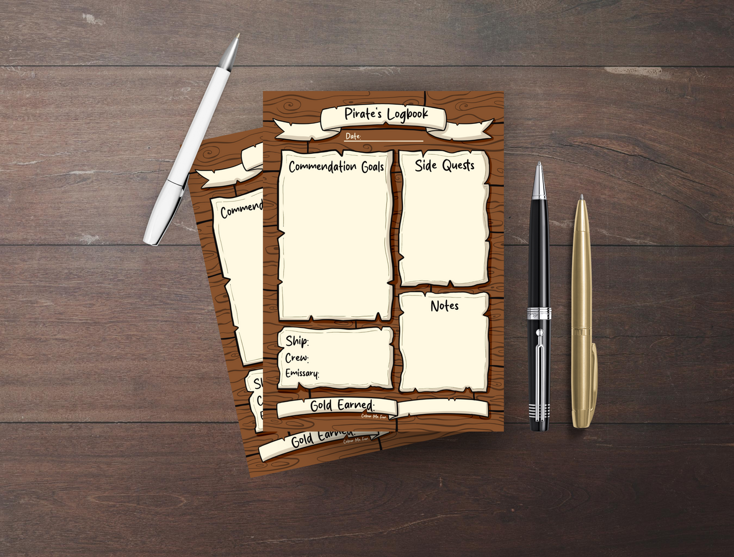 A5 Pirate Task Planner Notepad