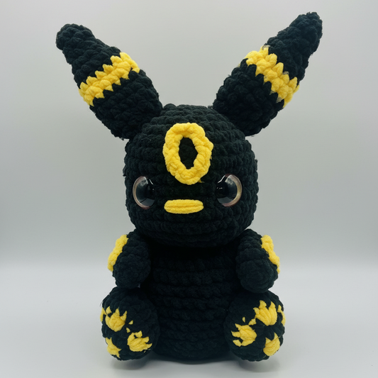 Umbreon Jumbo Crocheted Plush – 18" tall - Handmade Pokémon