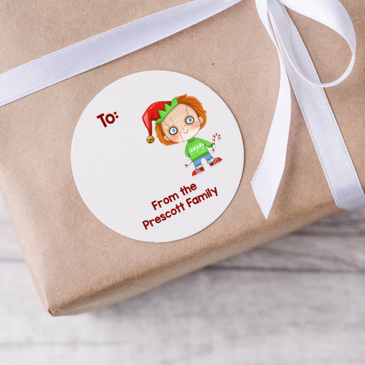 Personalised Spooky Christmas Label Stickers