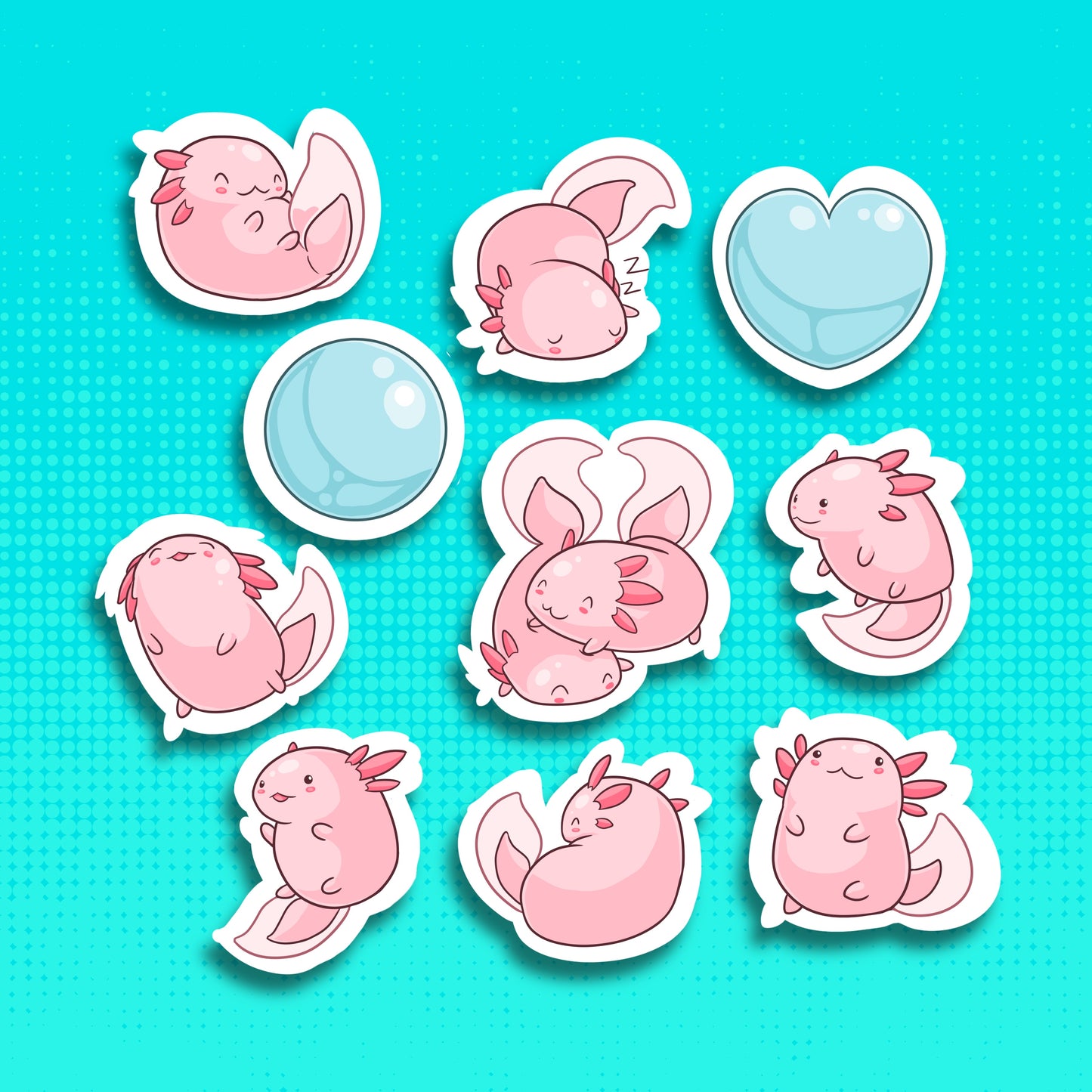 Axolotl Sticker Set