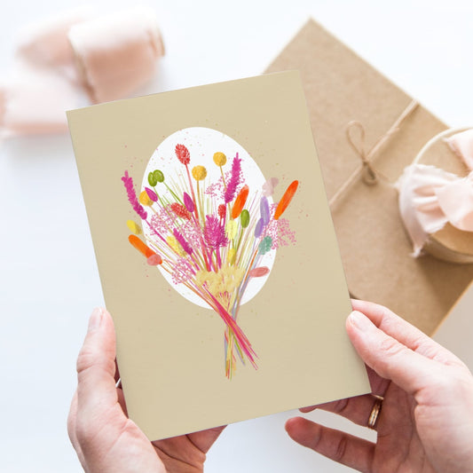 Vibrant Flower Bouquet Greeting Card