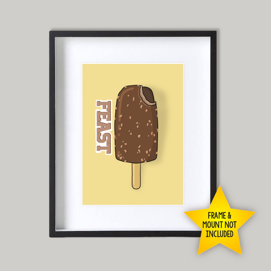 Retro 'Feast' Ice Lolly Print (5"x7")