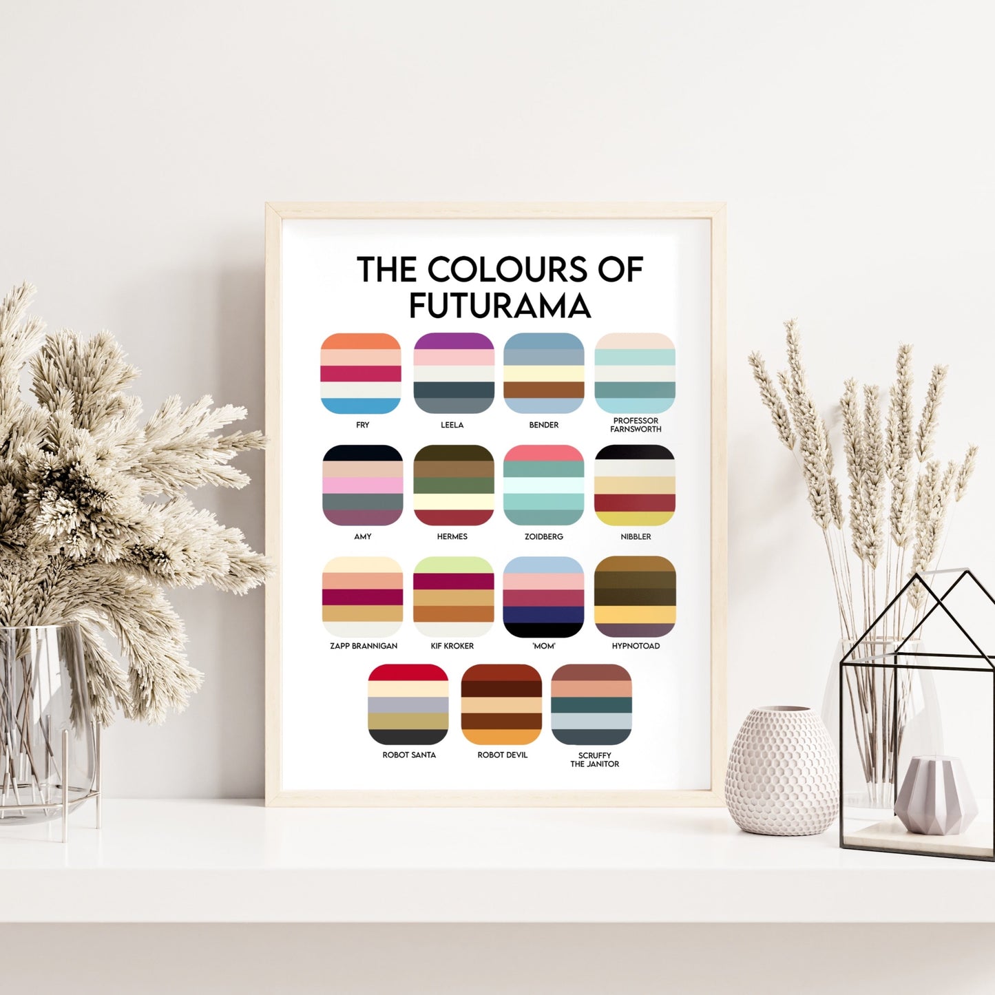 The Colours of Futurama Print (A4)