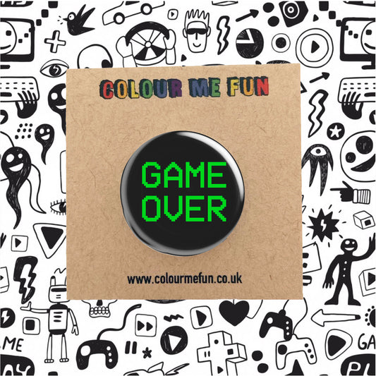 Game Over Gamer Pin Badge