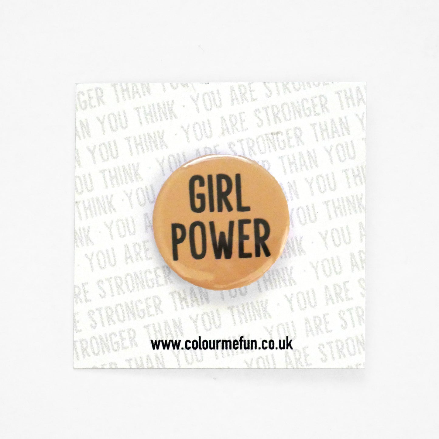 'Girl Power' Feminist Pin Button Badge