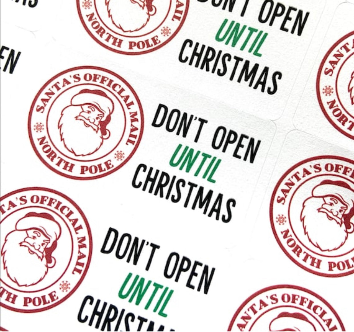 Don't Open Until Christmas Stickers