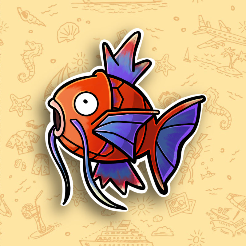 Magikarp Pirate Pokemon Vinyl Sticker – Colour Me Fun