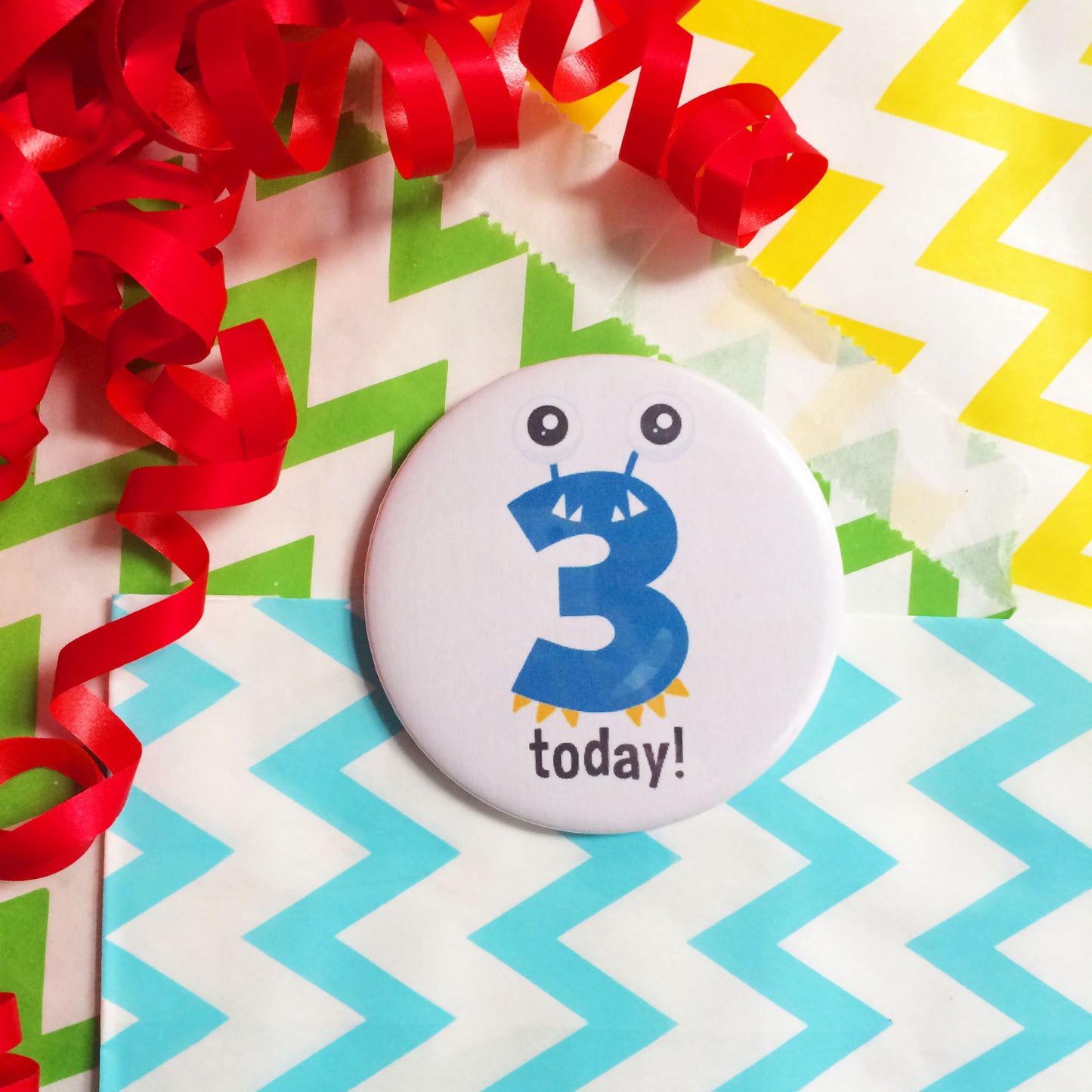 Personalised Monster Birthday Badge