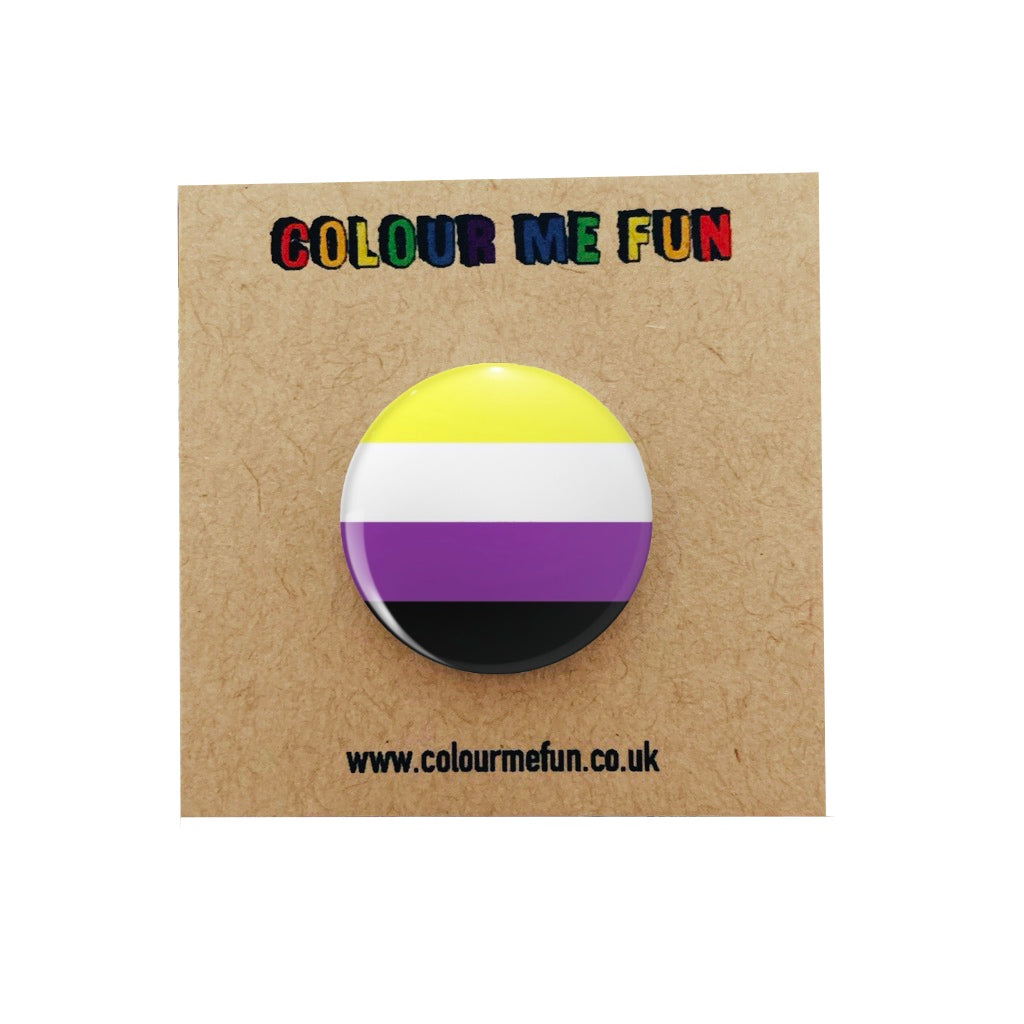 Pride Flag Nonbinary Pin Badge