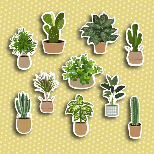 Boho Plant Sticker Set