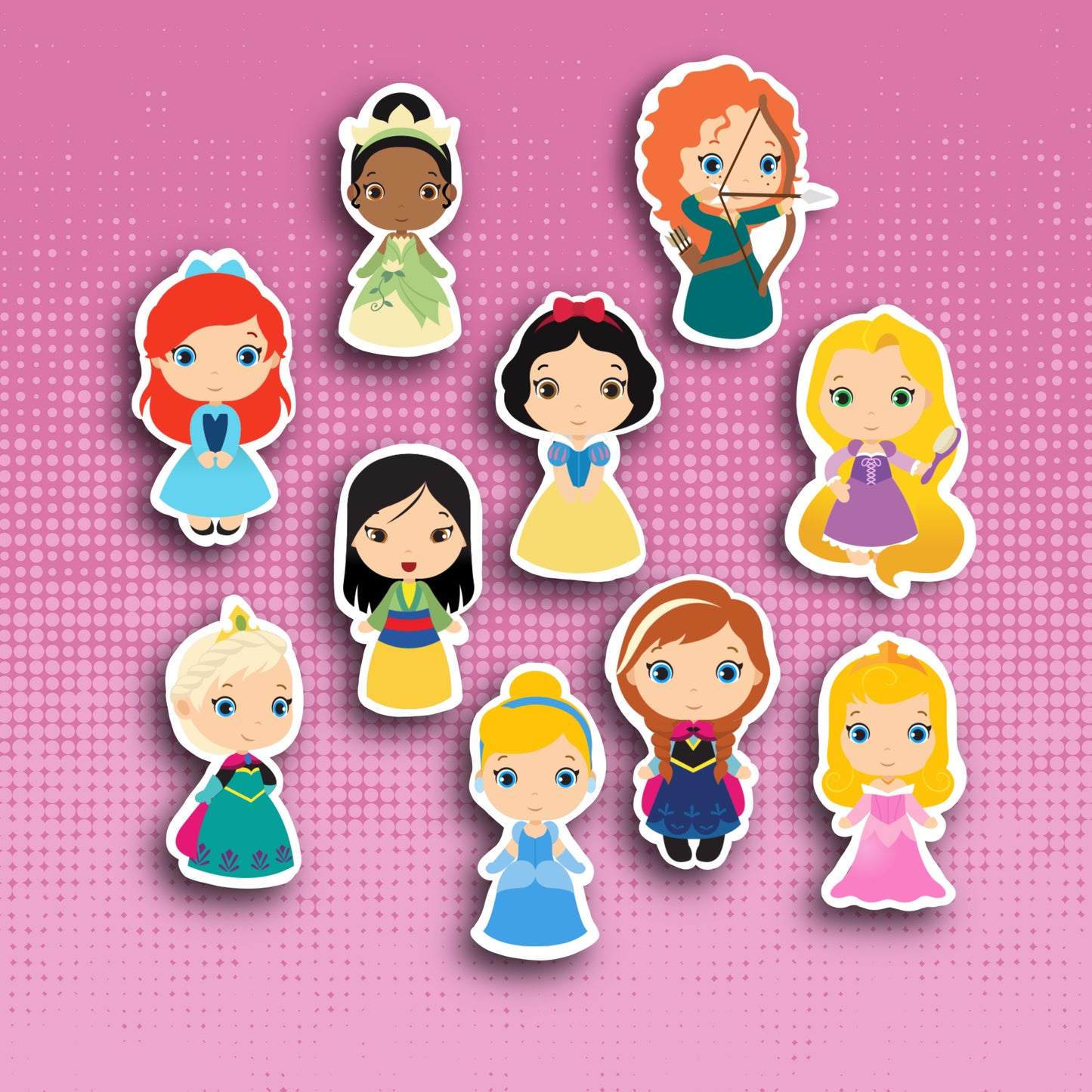 Kawaii Princess Sticker Set (Set 1)